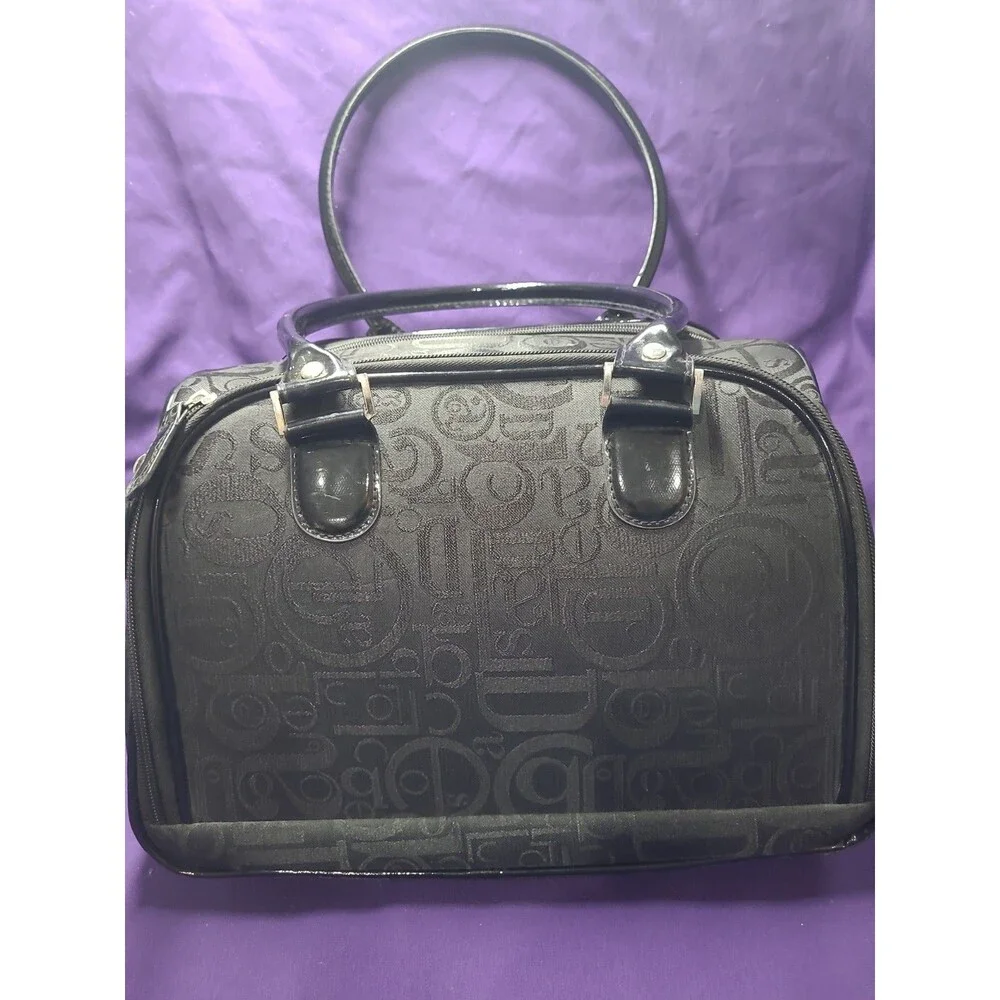 Caboodles Travel Train Case Makeup Organizer Black Cosmetic Bag